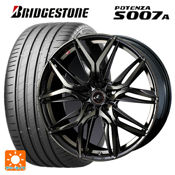 225/45R17 94Y XL ブリヂストン ポテンザ S007A 正規品 ウェッズ レオニス LM PBMC/TI 17-7J 国産車用 サマータイヤホイール4本セット｜タイヤホイール専門店コニシタイヤ