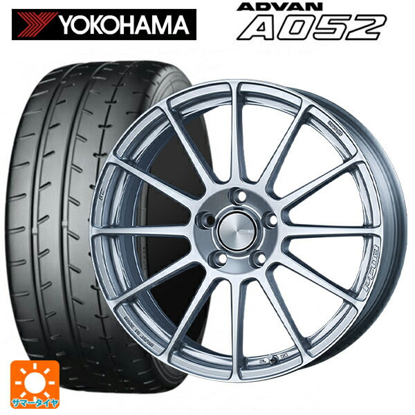 スバル WRX S4(VBH)用 255/40R18 99Y XL ヨコハマ アドバン A052 正規品 エンケイ パフォーマンスライン PF03 スパークルシルバー 新品サマータイヤホイール 4本セット