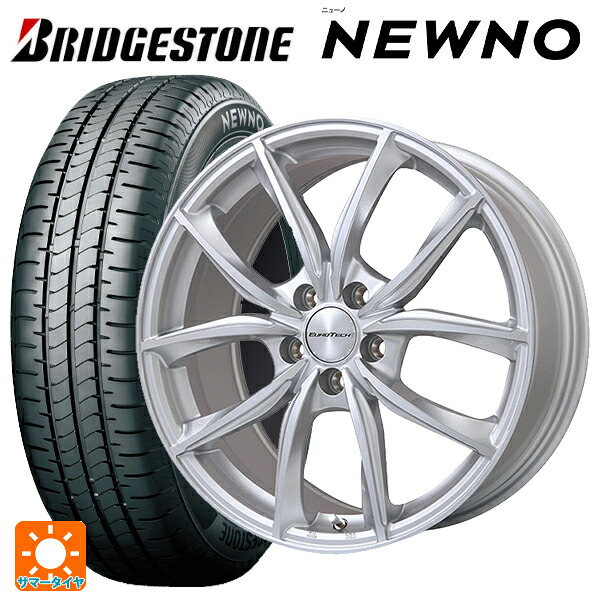 プジョー 5008(P8系)用 225/55R18 98V ブリヂストン ニューノ 正規品 # ユーロテック VPライン シルバーポリッシュ 新品サマータイヤホイール 4本セット|タイヤホイール専門店コニシタイヤ