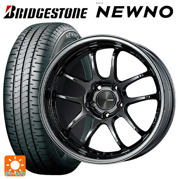 トヨタ GRカローラ(4BA-GZEA14H)用 235/40R18 95W XL ブリヂストン ニューノ 正規品 # エンケイ パフォーマンスライン PF01 EVO SBK 新品サマータイヤホイール 4本セット