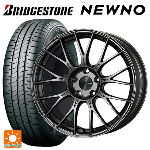トヨタ GRカローラ(4BA-GZEA14H)用 235/40R18 95W XL ブリヂストン ニューノ 正規品 # エンケイ パフォーマンスライン PFM1 ダークシルバー 新品サマータイヤホイール 4本セット