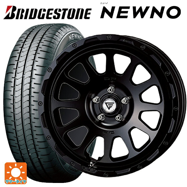 225/55R18 98V ブリヂストン ニューノ 正規品 # エクシズルライン デルタフォース オーバル FF サテンブラック 18-8J 国産車用 サマータイヤホイール4本セット