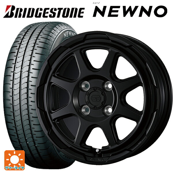 在庫有 175/65R14 82S ブリヂストン ニューノ 正規品 ウェッズ ウェッズ アドヴェンチャー スタットベルグ # セミマットブラック 14-5J 国産車用 サマータイヤホイール4本セット|タイヤホイール専門店コニシタイヤ