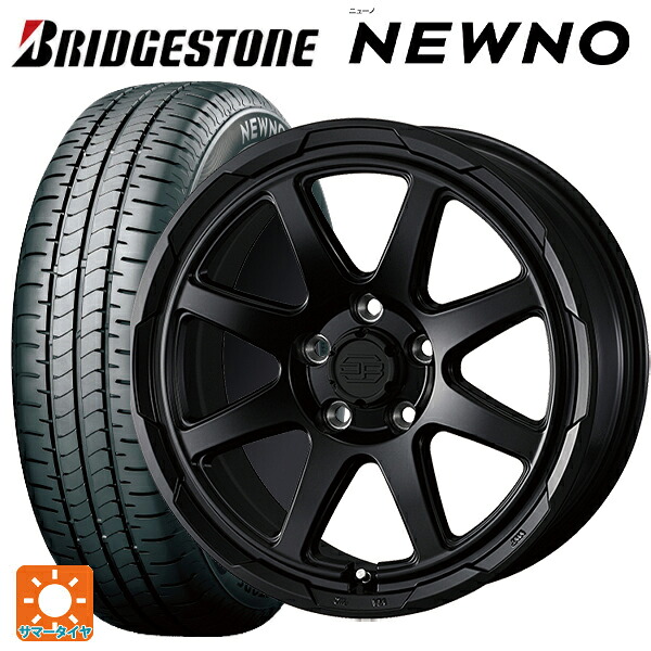 在庫有 2026年製 215/45R17 91W XL ブリヂストン ニューノ 正規品 # ウェッズ ウェッズ アドヴェンチャー スタットベルグ # セミマットブラック 17-7J 国産車用 サマータイヤホイール4本セット