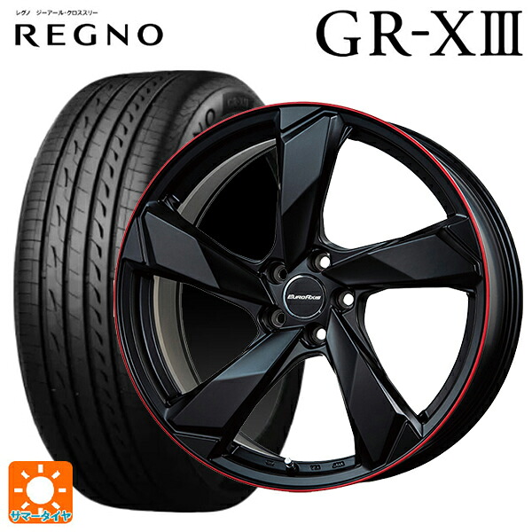 アウディ A6(F2D系)用 245/45R19 102W XL ブリヂストン レグノ GR-X3 正規品 # ユーロアクシス クロスエッジ マットブラック/レッドリム 新品サマータイヤホイール 4本セット｜タイヤホイール専門店コニシタイヤ