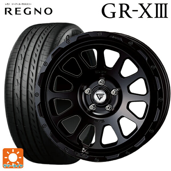 245/45R18 100W XL ブリヂストン レグノ GR-X3 正規品 # エクシズルライン デルタフォース オーバル FF サテンブラック 18-8J 国産車用 サマータイヤホイール4本セット