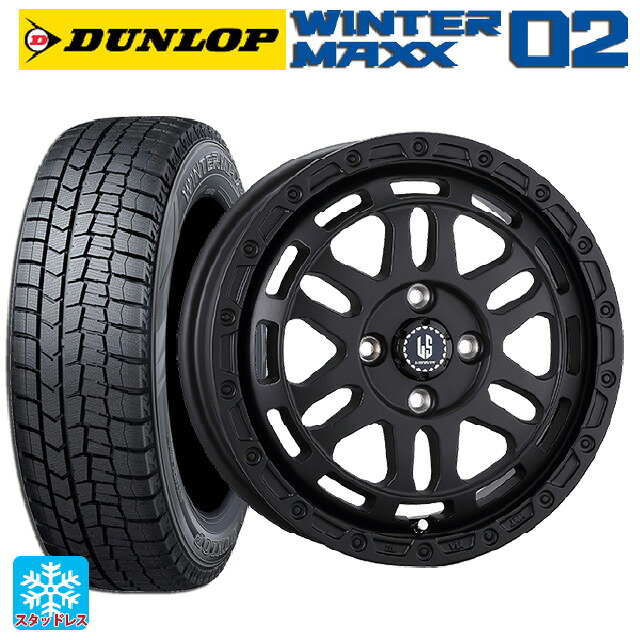 在庫有 185/70R14 88Q ダンロップ ウィンターマックス 02(WM02) # 阿部商会 ラ･ストラーダ ディスカバー WB 14-5J 国産車用 スタッドレスタイヤホイール4本セット