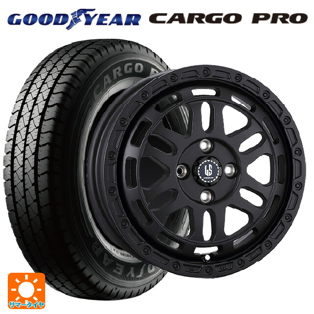 トヨタ プロボックス(160系)用 175/80R14 99/98N グッドイヤー カーゴプロ 阿部商会 ラ･ストラーダ ディスカバー WB 新品サマータイヤホイール 4本セット