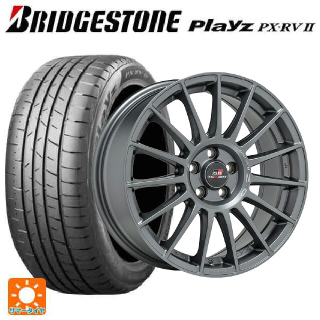215/60R17 96H ブリヂストン プレイズ PX-RV2 正規品 オーゼット レーシング スーパーツーリズモ TGR-WRT ラリーグラファイト 17-7J 国産車用 サマータイヤホイール4本セット