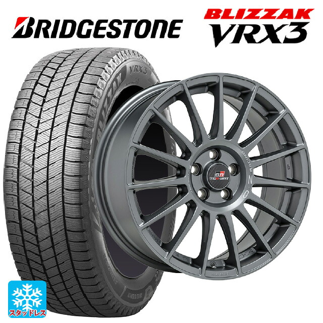 215/60R17 96Q ブリヂストン ブリザック VRX3 正規品 # オーゼット レーシング スーパーツーリズモ TGR-WRT ラリーグラファイト 17-7J 国産車用 スタッドレスタイヤホイール4本セット｜タイヤホイール専門店コニシタイヤ