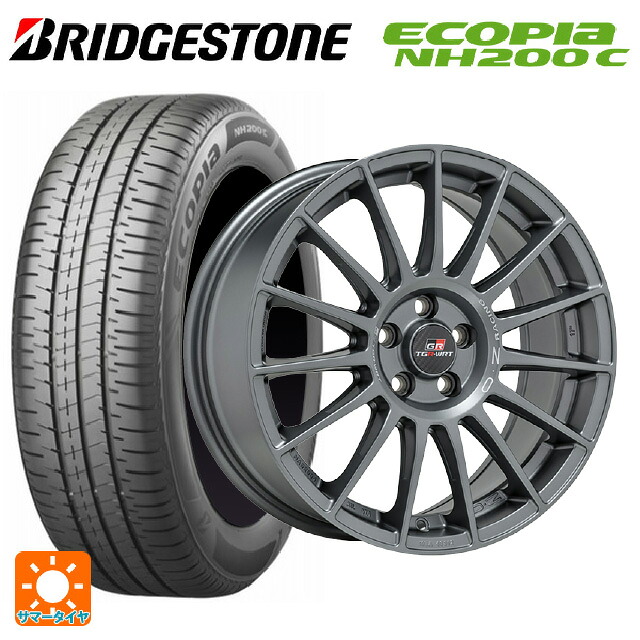 スズキ スイフトスポーツ(ZC33S)用 2024年製 195/45R17 81W ブリヂストン エコピア NH200C 正規品 # オーゼット レーシング スーパーツーリズモ TGR-WRT ラリーグラファイト 新品サマータイヤホイール 4本セット