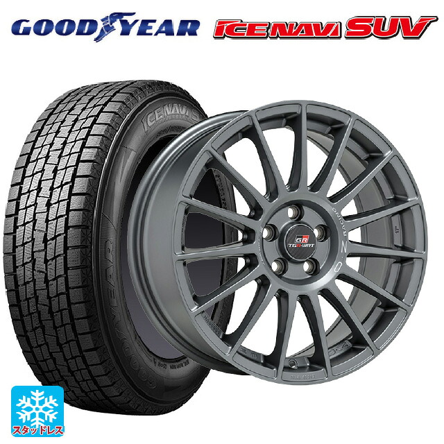 ミツビシ アウトランダー(5LA GNOW)用 2025年製 235/60R18 107Q XL グッドイヤー アイスナビ SUV オーゼット レーシング スーパーツーリズモ TGR-WRT # ラリーグラファイト 新品スタッドレスタイヤホイール 4本セット