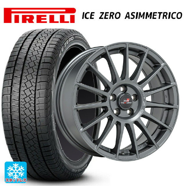 在庫有 トヨタ bZ4X(11/15系)用 235/60R18 107H XL ピレリ アイスゼロ アシンメトリコ 正規品 # オーゼット レーシング スーパーツーリズモ TGR-WRT # ラリーグラファイト 新品スタッドレスタイヤホイール 4本セット