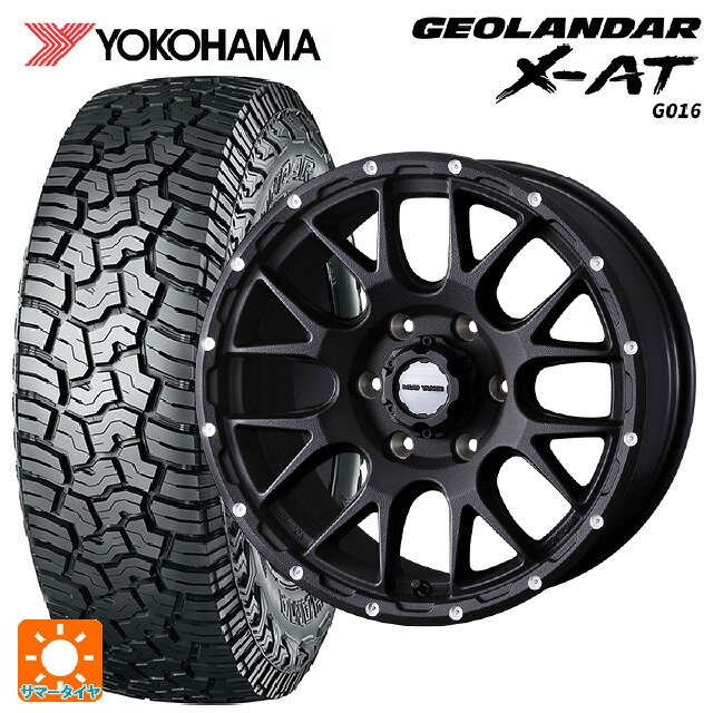 レクサス LX(300系)用 265/65R18 114T ヨコハマ ジオランダー X-AT G016 ブラックレター 正規品 ウェッズ マッドヴァンス 08 FLINT BLACK 新品サマータイヤホイール 4本セット