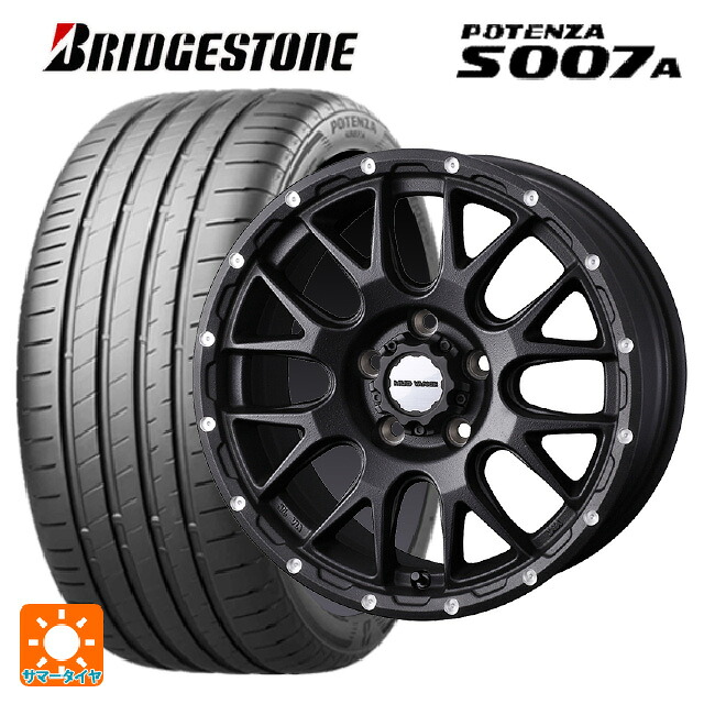 225/40R18 92Y XL ブリヂストン ポテンザ S007A 正規品 ウェッズ マッドヴァンス 08 FLINT BLACK 18-7.5J 国産車用 サマータイヤホイール4本セット