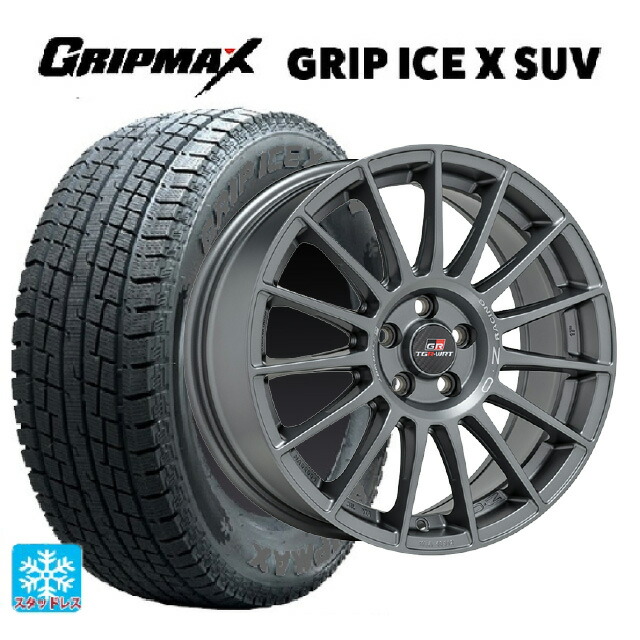 在庫有 トヨタ bZ4X(11/15系)用 2023年製 235/60R18 107H XL グリップマックス グリップアイスX SUV ブラックレター # オーゼット レーシング スーパーツーリズモ TGR-WRT # ラリーグラファイト 新品スタッドレスタイヤホイール 4本セット