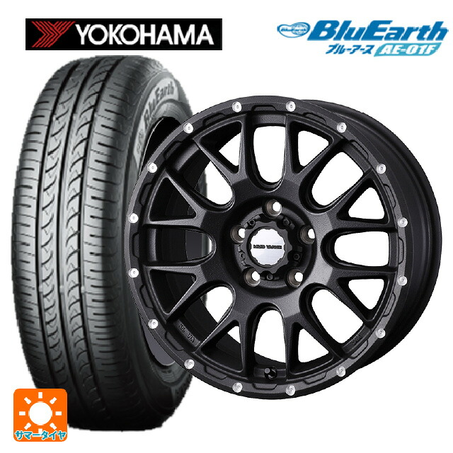 195/60R16 89H ヨコハマ ブルーアース AE01F ウェッズ マッドヴァンス 08 FLINT BLACK 16-7J 国産車用 サマータイヤホイール4本セット｜タイヤホイール専門店コニシタイヤ
