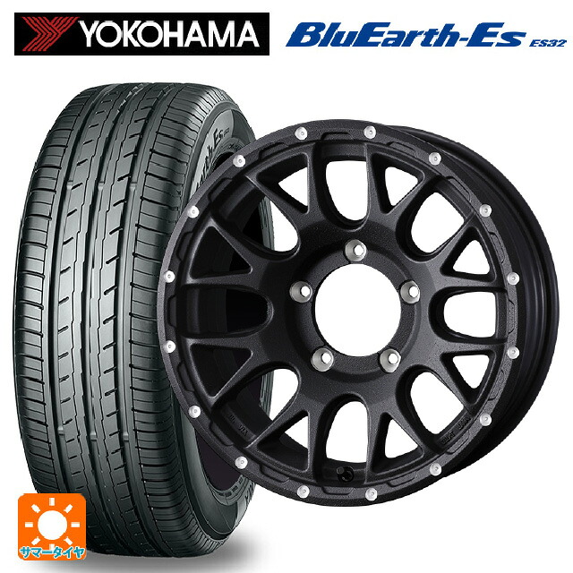 215/65R16 98H ヨコハマ ブルーアースEs ES32 ウェッズ マッドヴァンス 08 FLINT BLACK 16-5.5J 国産車用 サマータイヤホイール4本セット
