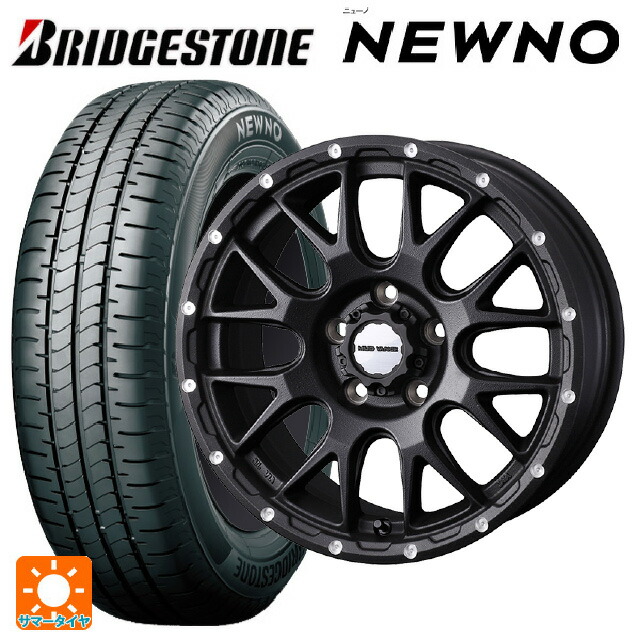 215/60R17 96H ブリヂストン ニューノ 正規品 # ウェッズ マッドヴァンス 08 FLINT BLACK 17-7J 国産車用 サマータイヤホイール4本セット 111,960円