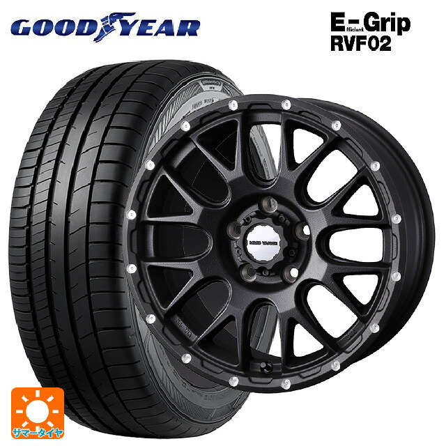 205/60R16 92V グッドイヤー エフィシェントグリップ RVF02 ウェッズ マッドヴァンス 08 FLINT BLACK 16-7J 国産車用 サマータイヤホイール4本セット