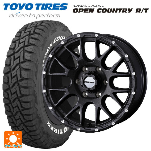 トヨタ ハイエース(200系)用 215/65R16 109/107Q トーヨー オープンカントリー RT ホワイトレター ウェッズ マッドヴァンス 08 FLINT BLACK 新品サマータイヤホイール 4本セット