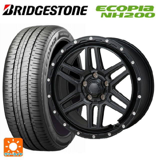 2023年製 215/45R17 91W XL ブリヂストン エコピア NH200 正規品 ジャパン三陽 ハイブロック エルデ Satin Black/Milling 17-7.5J 国産車用 サマータイヤホイール4本セット