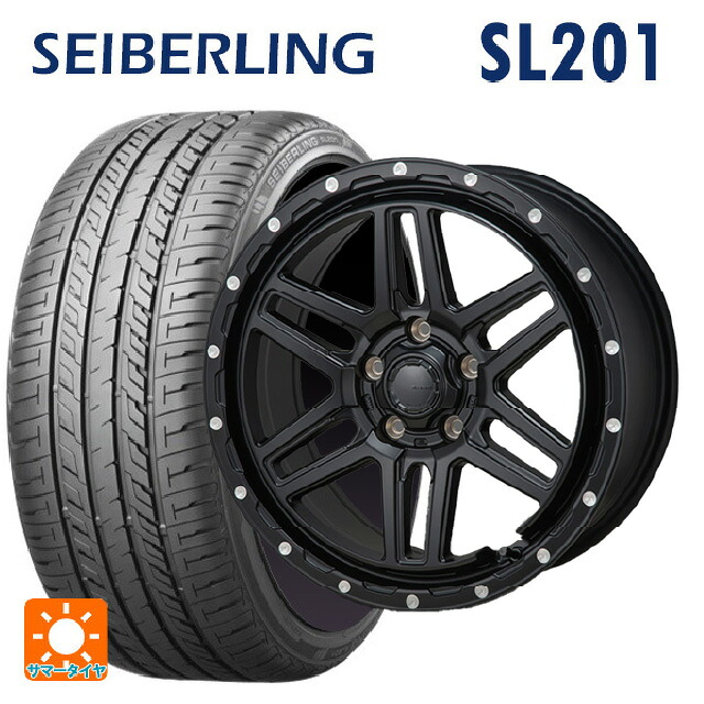225/45R17 91W セイバーリング セイバーリング SL201(ブリヂストン工場生産) ジャパン三陽 ハイブロック エルデ Satin Black/Milling 17-7.5J 国産車用 サマータイヤホイール4本セット|タイヤホイール専門店コニシタイヤ