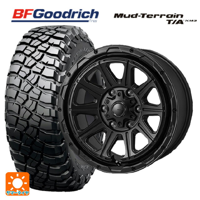 265/70R17 121/118Q BFグッドリッチ マッドテレーン TA KM3 ブラックレター 正規品 ジャパン三陽 ハイブロック レグルス サテンブラック 17-8J 国産車用 サマータイヤホイール4本セット|タイヤホイール専門店コニシタイヤ