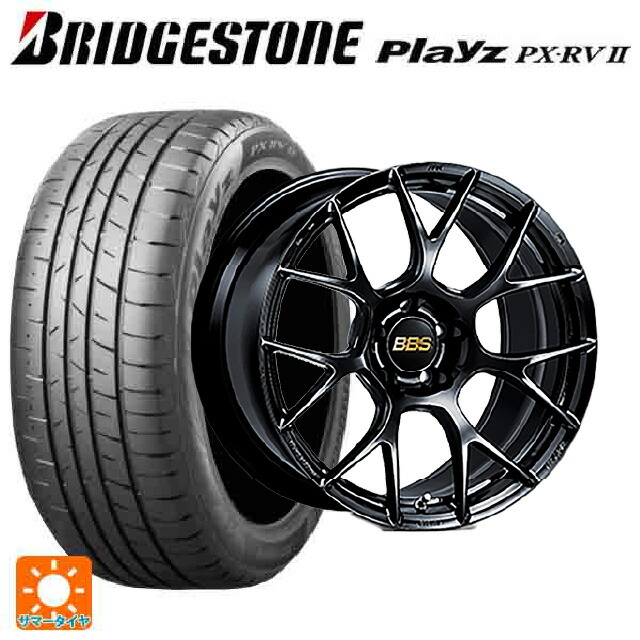 トヨタ アルファード(30系)用 235/50R18 101V XL ブリヂストン プレイズ PX-RV2 正規品 BBS RE-V7 BK 新品サマータイヤホイール 4本セット|タイヤホイール専門店コニシタイヤ