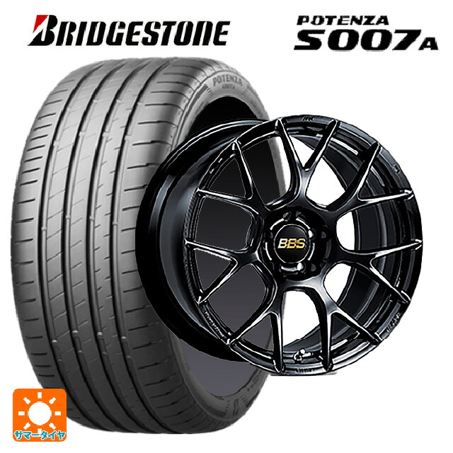 トヨタ アルファード(30系)用 245/40R19 98Y XL ブリヂストン ポテンザ S007A 正規品 BBS RE-V7 BK 新品サマータイヤホイール 4本セット|タイヤホイール専門店コニシタイヤ