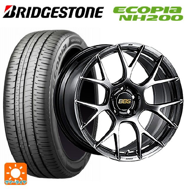 トヨタ プリウス(60系)用 195/50R19 88H ブリヂストン エコピア NH200 正規品 BBS RE-V7 DB 新品サマータイヤホイール 4本セット