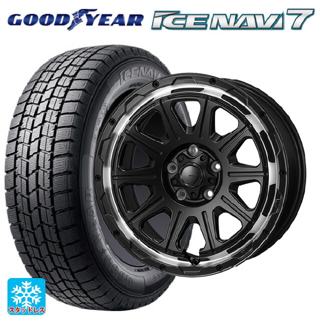 トヨタ プリウス(60系)用 2024年製 195/60R17 90Q グッドイヤー アイスナビ7(数量限定) ジャパン三陽 ハイブロック レグルス サテンブラック/リムポリッシュ 新品スタッドレスタイヤホイール 4本セット｜タイヤホイール専門店コニシタイヤ