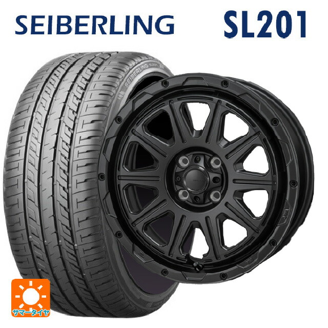 トヨタ アクア(PK16/PK15系)用 195/55R16 87V セイバーリング セイバーリング SL201(ブリヂストン工場生産） ジャパン三陽 ハイブロック レグルス サテンブラック 新品サマータイヤホイール 4本セット