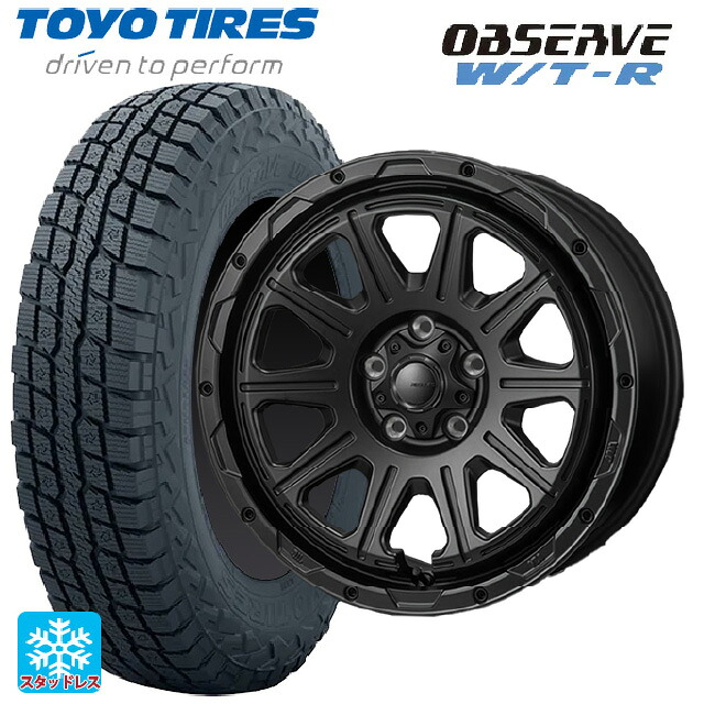 225/70R16 102/99Q トーヨー オブザーブ W/T-R ジャパン三陽 ハイブロック レグルス サテンブラック 16-7J 国産車用 スタッドレスタイヤホイール4本セット