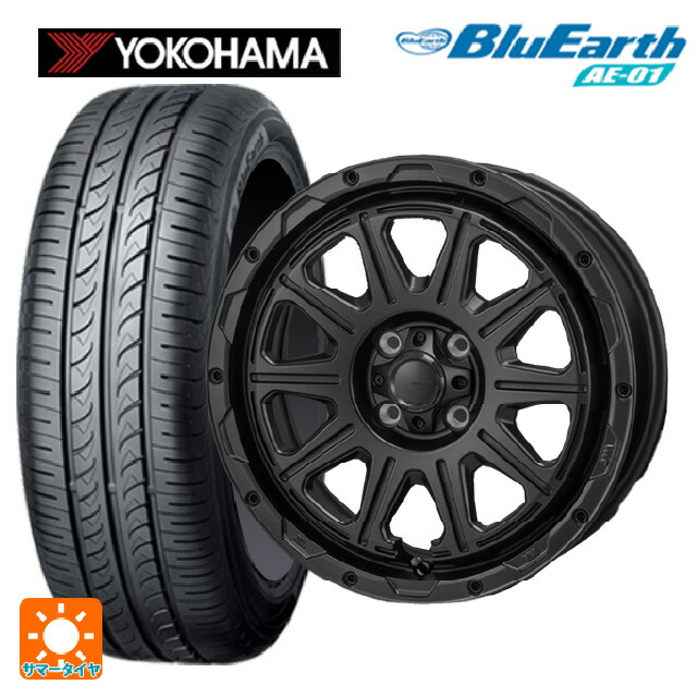 175/60R16 82H ヨコハマ ブルーアース AE01 ジャパン三陽 ハイブロック レグルス サテンブラック 16-6J 国産車用 サマータイヤホイール4本セット
