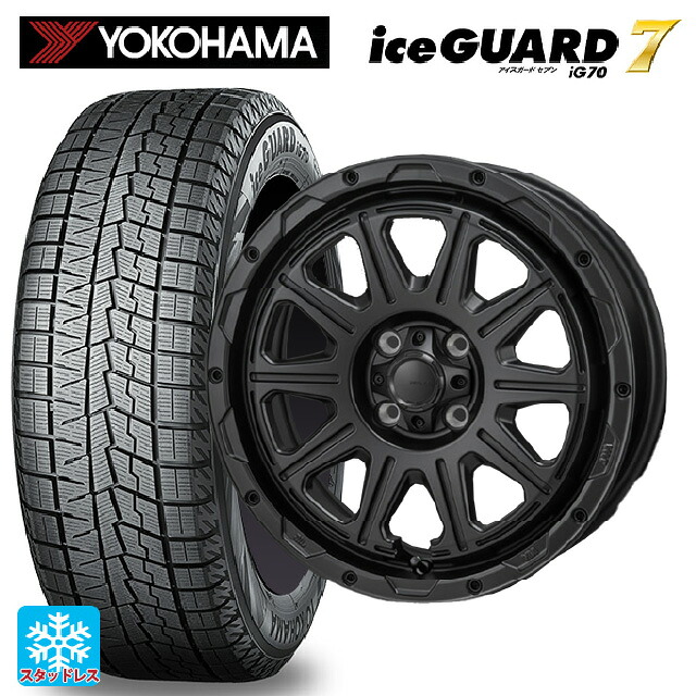 185/60R16 86Q ヨコハマ アイスガード7(IG70) # ジャパン三陽 ハイブロック レグルス サテンブラック 16-6J 国産車用 スタッドレスタイヤホイール4本セット｜タイヤホイール専門店コニシタイヤ