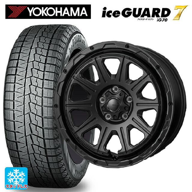 トヨタ プリウス(60系)用 195/65R16 92Q ヨコハマ アイスガード7(IG70) # ジャパン三陽 ハイブロック レグルス サテンブラック 新品スタッドレスタイヤホイール 4本セット