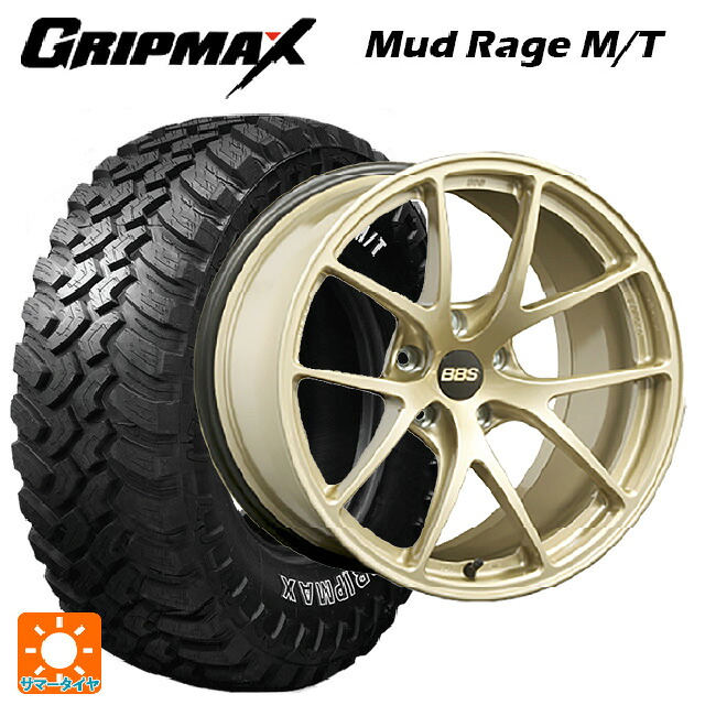 2022年製 235/70R16 106Q グリップマックス マッドレイジ M/T ホワイトレター BBS RI-A GL 16-7J 国産車用 サマータイヤホイール4本セット