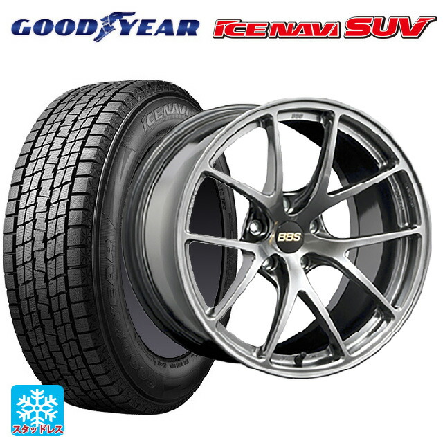 スバル フォレスター(SL系)用 225/55R18 98Q グッドイヤー アイスナビ SUV # BBS RI-A DB 新品スタッドレスタイヤホイール 4本セット