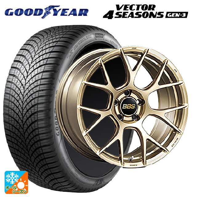 トヨタ GR86(ZN8)用 235/40R18 95W XL グッドイヤー ベクター4シーズンズ ジェン3 BBS RE-V7 GL 新品オールシーズンタイヤホイール 4本セット|タイヤホイール専門店コニシタイヤ