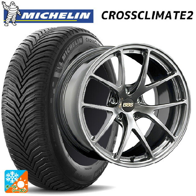 ミツオカ バディ()用 225/60R18 104W XL ミシュラン クロスクライメイト2 正規品 BBS RI-A DB 新品オールシーズンタイヤホイール 4本セット