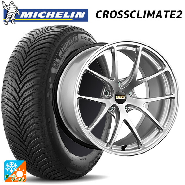 ミツオカ バディ()用 225/60R18 104W XL ミシュラン クロスクライメイト2 正規品 BBS RI-A DS 新品オールシーズンタイヤホイール 4本セット