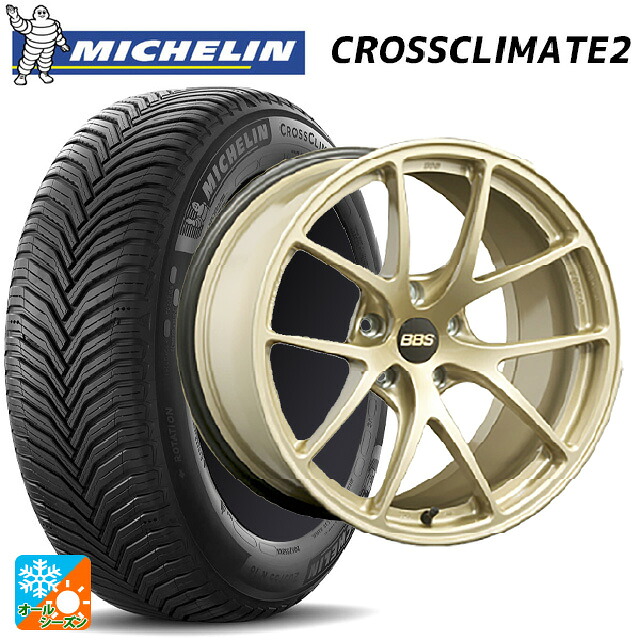 トヨタ ハリアー(80系)用 2024年製 225/60R18 104W XL ミシュラン クロスクライメイト2 正規品 BBS RI-A GL 新品オールシーズンタイヤホイール 4本セット