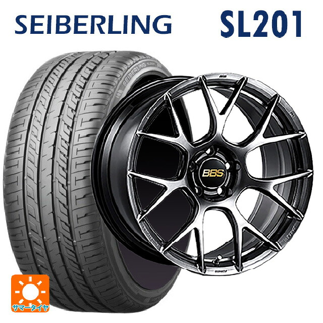 225/40R18 92W XL セイバーリング セイバーリング SL201(ブリヂストン工場生産） BBS RE-V7 DB 18-7.5J 国産車用 サマータイヤホイール4本セット