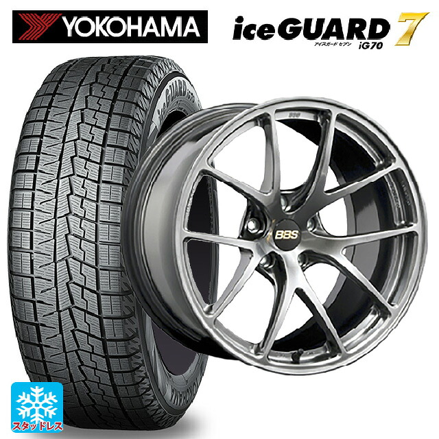 スバル WRX S4(VBH)用 255/40R18 99Q ヨコハマ アイスガード7(IG70) BBS RI-A DB 新品スタッドレスタイヤホイール 4本セット|タイヤホイール専門店コニシタイヤ