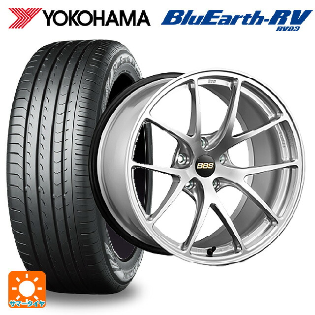 215/45R18 93W XL ヨコハマ ブルーアース RV03 # BBS RI-A DS 18-7.5J 国産車用 サマータイヤホイール4本セット