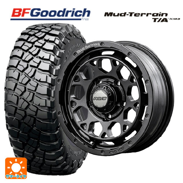 225/75R16 115/112Q BFグッドリッチ マッドテレーン TA KM3 ブラックレター 正規品 レイズ チームデイトナ M9+ スペックm AOJ 16-7J 国産車用 サマータイヤホイール4本セット