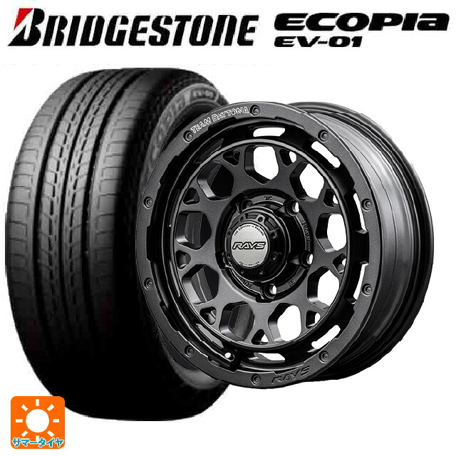 215/50R17 91V ブリヂストン エコピア EV-01 正規品 レイズ チームデイトナ M9+ スペックm AOJ 17-7J 国産車用 サマータイヤホイール4本セット