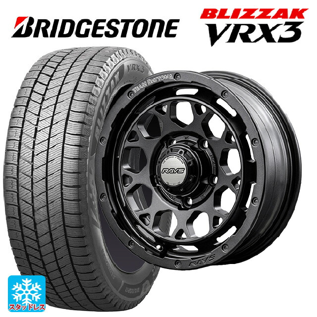 トヨタ プリウス(60系)用 195/60R17 90Q ブリヂストン ブリザック VRX3 正規品 # レイズ チームデイトナ M9+ スペックm AOJ 新品スタッドレスタイヤホイール 4本セット｜タイヤホイール専門店コニシタイヤ