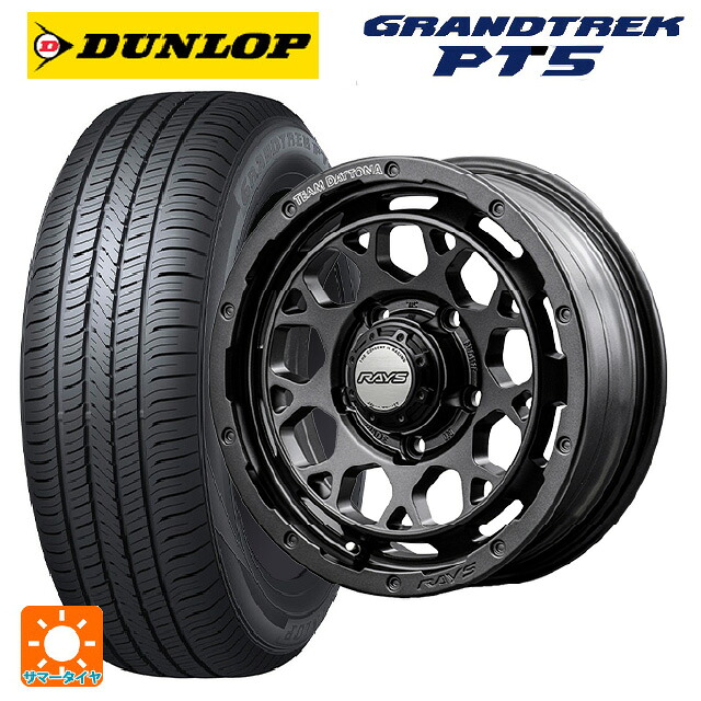 ミツビシ デリカD:5(3DA系)用 225/60R18 100H ダンロップ グラントレックPT5 レイズ チームデイトナ M9+ スペックm AOJ 新品サマータイヤホイール 4本セット